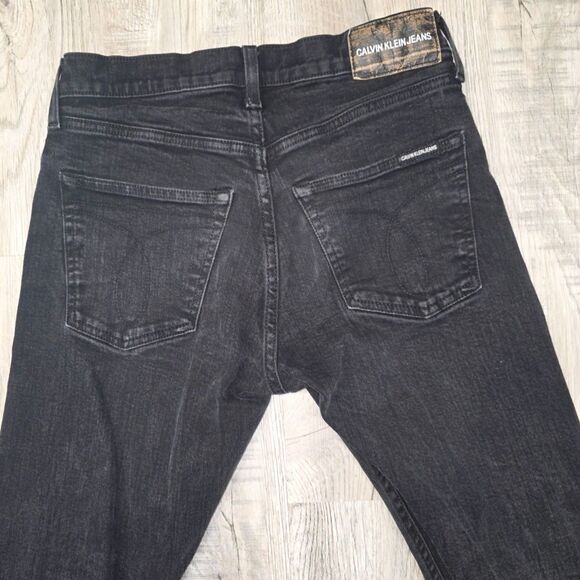 Calvin Klein CKJ 056 Athletic Slim Men's Jeans Size 28 x 30 Vintage Wash Black - Picture 9 of 9